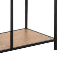 Load image into Gallery viewer, Seaford Bookcase Tall Shelving 2 Drawer Unit With 4 Shelves Brown Oak 185x77x35xcm
