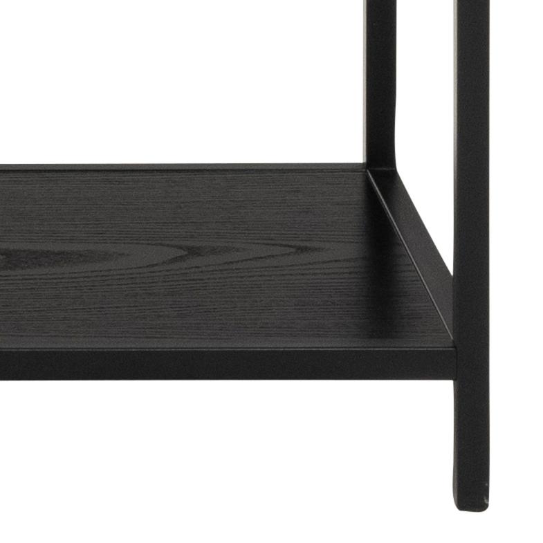 Seaford Steps Bookcase Shelving Storage Unit In Black 135x35x150 cm