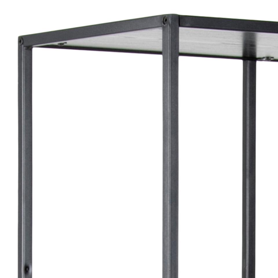Seaford Tall Bookcase Shelving Unit With 5 Shelves In Black 77x35x185 cm