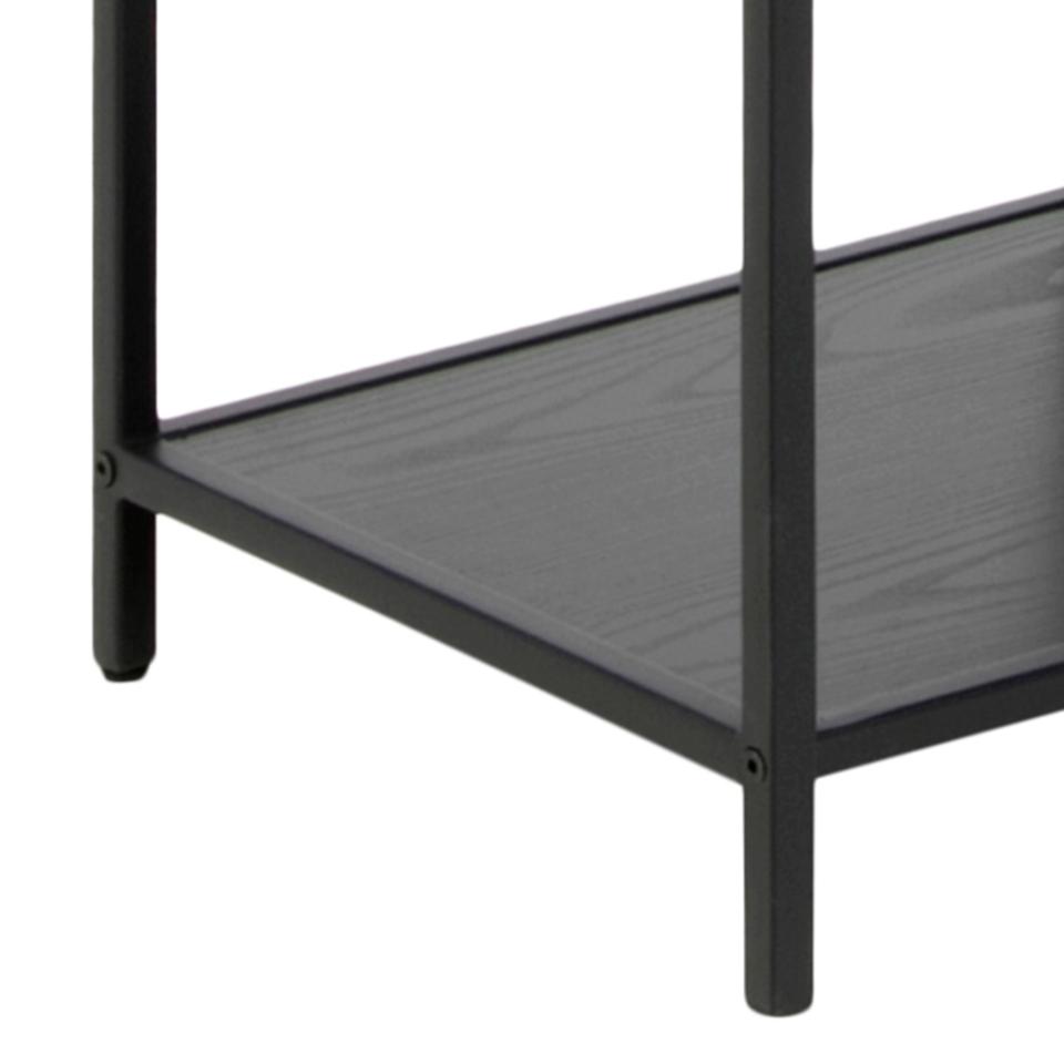Seaford Tall Bookcase Shelving Unit With 5 Shelves In Black 77x35x185 cm