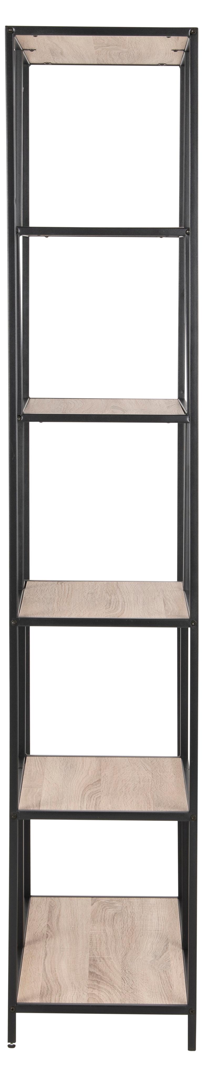 Seaford Tall Bookcase Shelving Unit With 5 Shelves In Sonoma Oak 77x35x185 cm