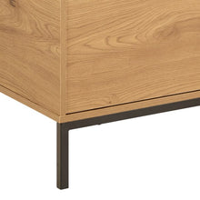 Load image into Gallery viewer, Seaford Long TV Media Unit In Oak With Push Doors And Drawer 140x40x45cm
