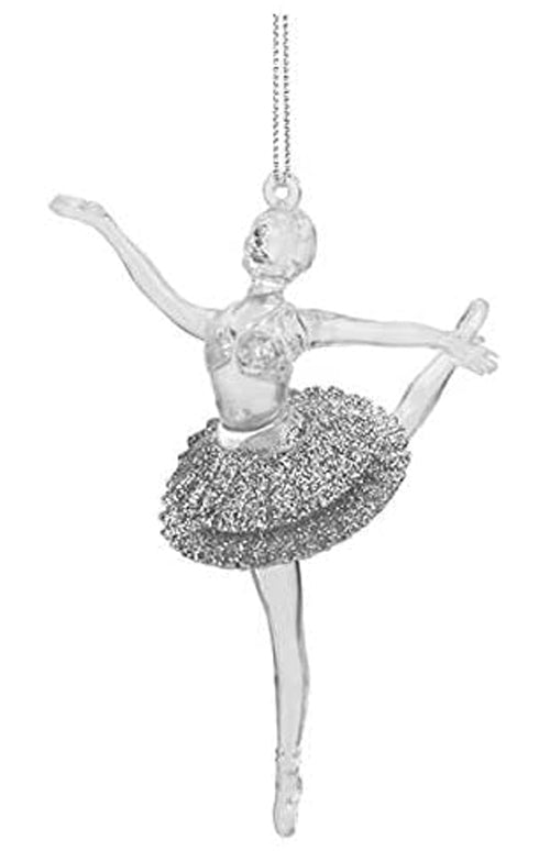 Beautiful Ballerina Christmas Tree Decoration Elegant Ballet Dancer Glitter Hanging Xmas Ornaments