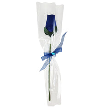 Load image into Gallery viewer, Single Wooden Rose Bud in Cellophane and Ribbon - Choose from 20 Colours
