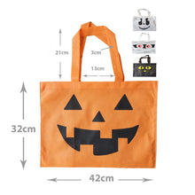 Load image into Gallery viewer, Halloween Canvas Tote Shopping Treat Bag In Ghost Pumpkin Mummy Or Cat Design
