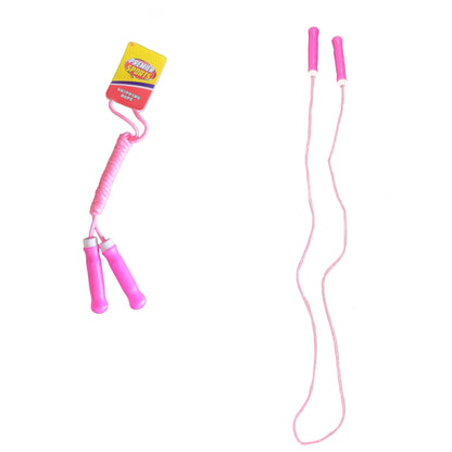 Value Plastic Handle Skipping Rope 220cm 7' 3" approx length Adjustable Lightweight