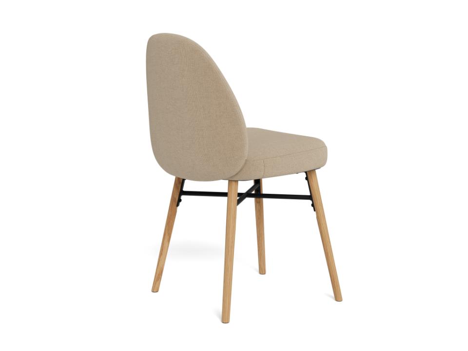 Sophia Fabric Upholstered Dining Chair With Oak Legs Set Of 2 Chairs
