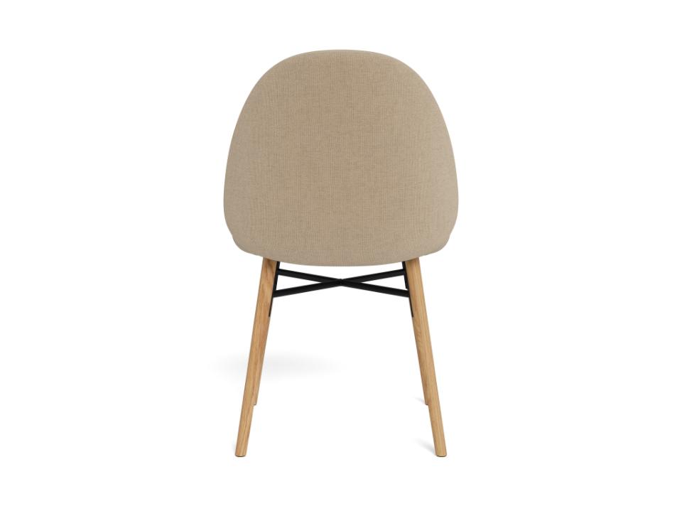 Sophia Fabric Upholstered Dining Chair With Oak Legs Set Of 2 Chairs