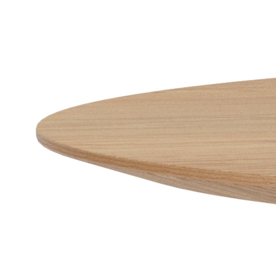 Close-up of a wooden table top on a white background