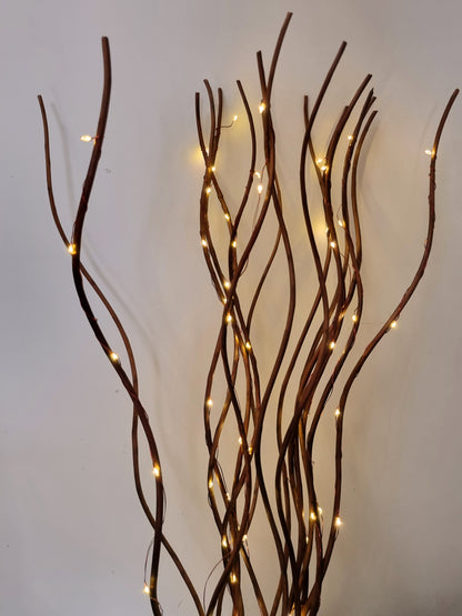 Spiral Willow Twig Branch Lights – 85cm Decorative 80 LED Table Light Twigs for Vase Display