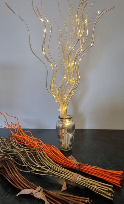 Spiral Willow Twig Branch Lights – 85cm Decorative 80 LED Table Light Twigs for Vase Display