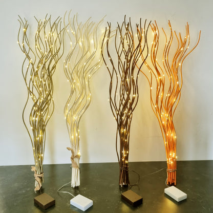 Spiral Willow Twig Branch Lights – 85cm Decorative 80 LED Table Light Twigs for Vase Display