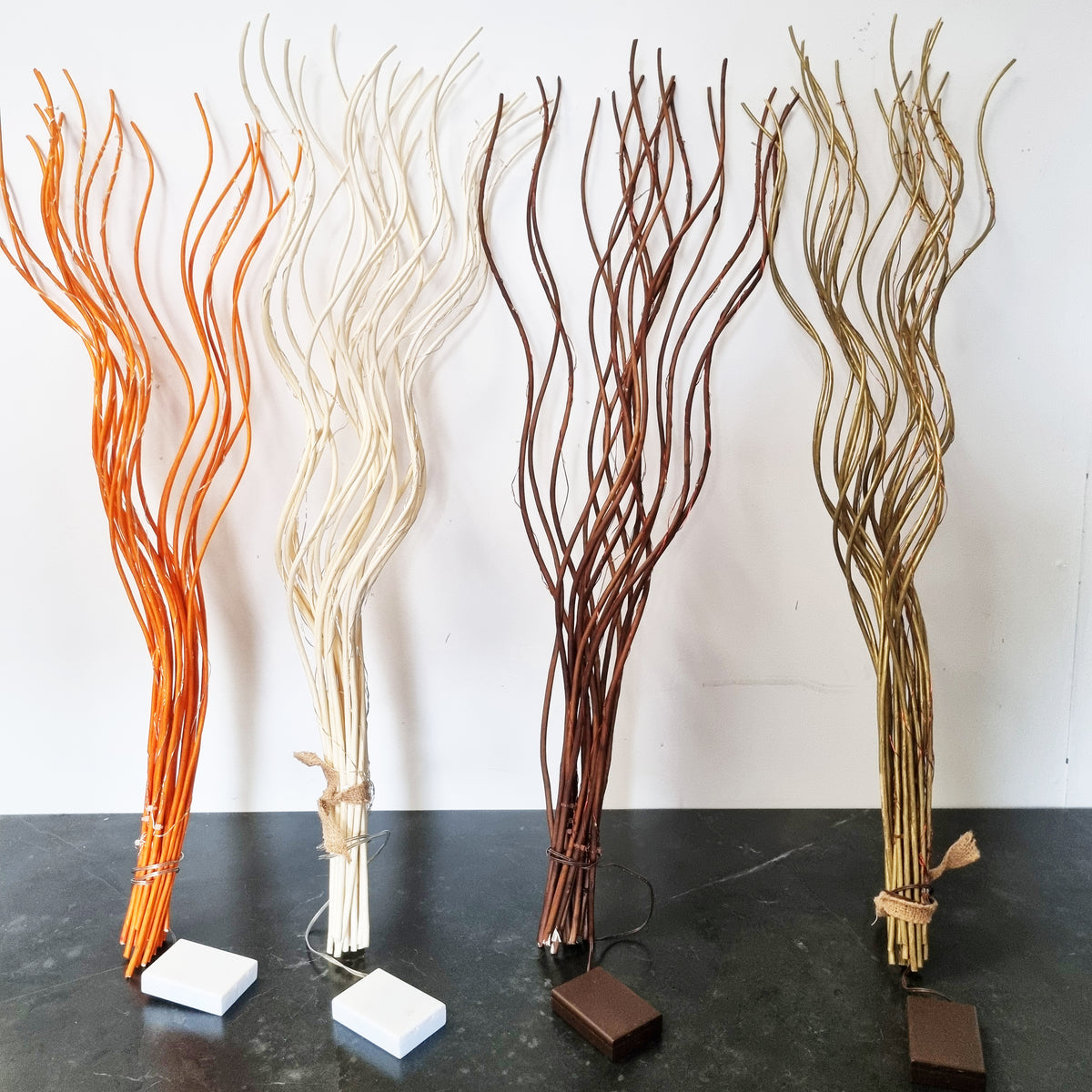 Spiral Willow Twig Branch Lights – 85cm Decorative 80 LED Table Light Twigs for Vase Display