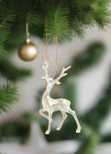 Load image into Gallery viewer, Iridescent Shimmer Stag Hanging Christmas Decoration Magical Reindeer Fairy Tale Themed Xmas Tree Pendant
