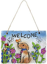 Load image into Gallery viewer, Cute Cat 'Welcome' Sign Stone Garden Decor or Gift
