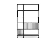 Load image into Gallery viewer, Strington Large Bookcase Shelf Unit Black Metal With 5 Shelves 120x35x185cm
