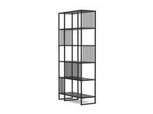 Load image into Gallery viewer, Strington Tall Bookcase Shelf Unit Black Metal With 5 Shelves 85x35x185 cm
