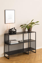 Load image into Gallery viewer, Strington Bookcase Shelf Unit Black Metal With 2 Shelves 120x35x83 cm
