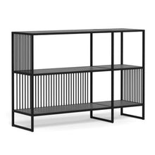 Load image into Gallery viewer, Strington Bookcase Shelf Unit Black Metal With 2 Shelves 120x35x83 cm
