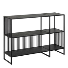 Load image into Gallery viewer, Strington Bookcase Shelf Unit Black Metal With 2 Shelves 120x35x83 cm
