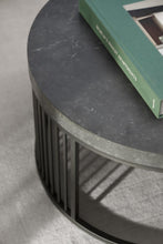 Load image into Gallery viewer, Strington Round Coffee Table With Marble Melamine Top And Metal Base 65cm
