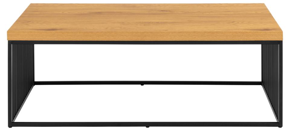 Strington Super Coffee Table, Rectangular With Wild Oak Top And Metal Base 120x60cm