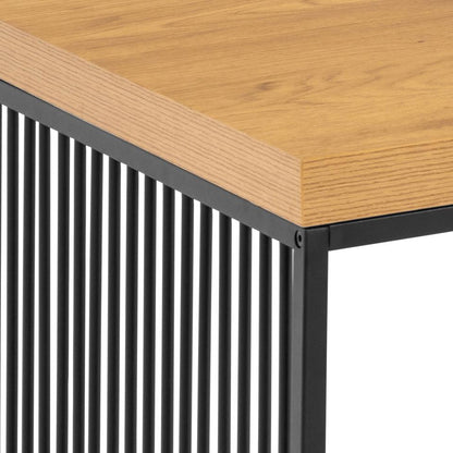 Strington Super Coffee Table, Rectangular With Wild Oak Top And Metal Base 120x60cm