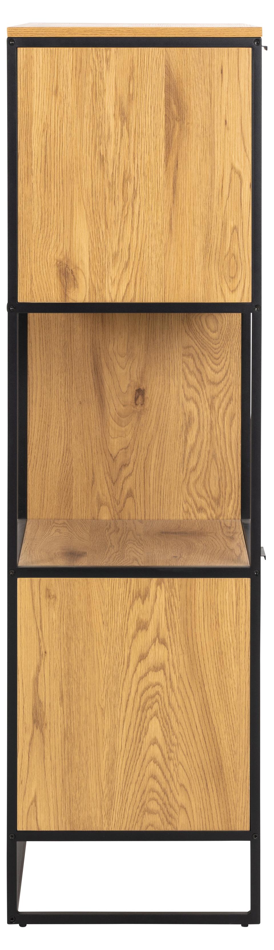 Swindon Designer Bookcase Free Standing Storage Shelf Unit With Steel Frame 85x40x141 cm