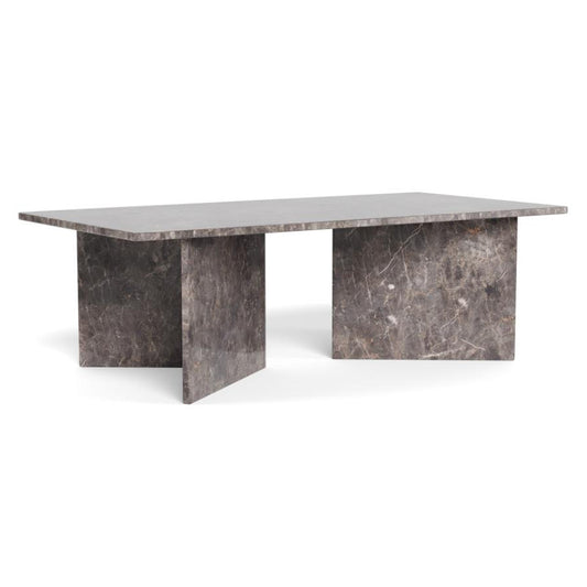 Vega Lavish Marble Coffee Table In Grey Rectangle Top 140x70cm
