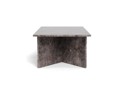 Vega Lavish Marble Coffee Table In Grey Rectangle Top 140x70cm