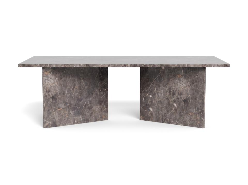 Vega Lavish Marble Coffee Table In Grey Rectangle Top 140x70cm