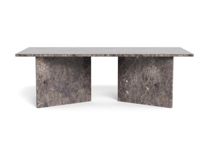 Vega Lavish Marble Coffee Table In Grey Rectangle Top 140x70cm