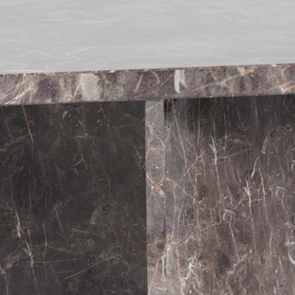 Vega Lavish Marble Coffee Table In Grey Rectangle Top 140x70cm