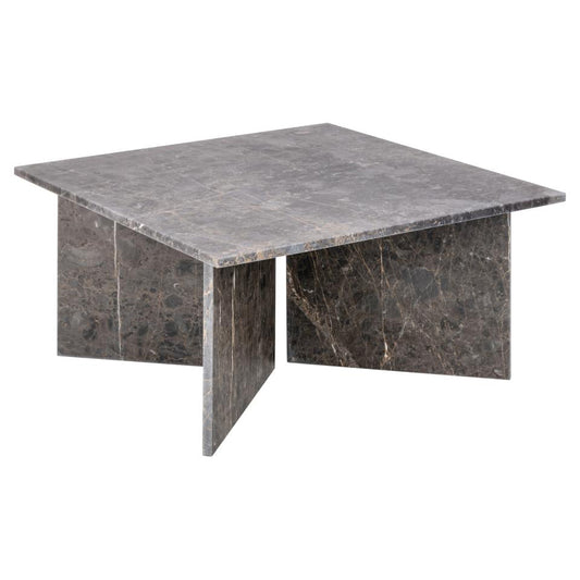 Vega Lavish Marble Coffee Table In Grey With Square Top 90cm