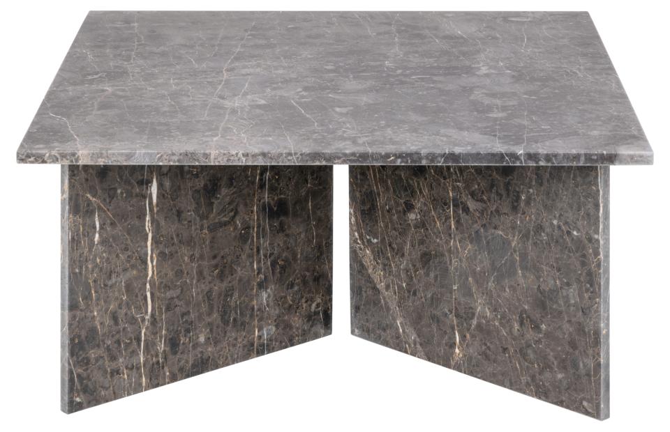 Vega Lavish Marble Coffee Table In Grey With Square Top 90cm