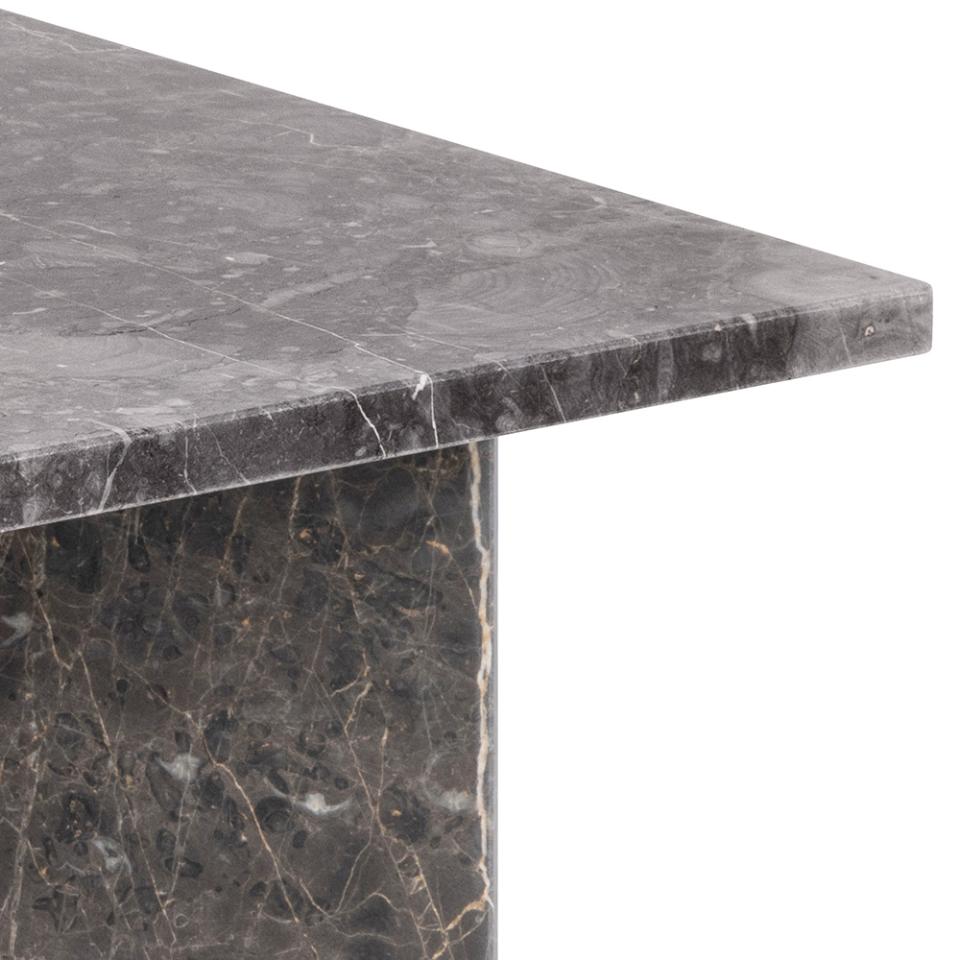Vega Lavish Marble Coffee Table In Grey With Square Top 90cm