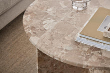 Load image into Gallery viewer, Vega Designer Solid Marble Stone Coffee Table Latte Brown 90cm
