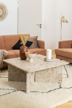 Load image into Gallery viewer, Vega Lavish Marble Coffee Table In Brown With Square Top 90cm
