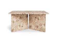 Load image into Gallery viewer, Vega Lavish Marble Coffee Table In Brown With Square Top 90cm
