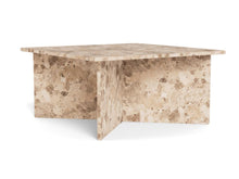 Load image into Gallery viewer, Vega Lavish Marble Coffee Table In Brown With Square Top 90cm

