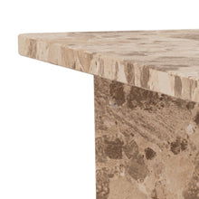 Load image into Gallery viewer, Vega Lavish Marble Coffee Table In Brown With Square Top 90cm
