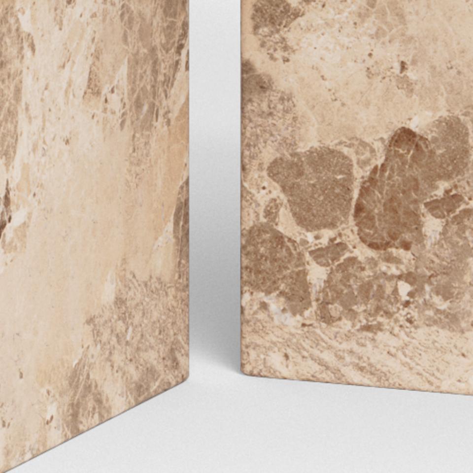Vega Lavish Marble Coffee Table In Brown With Square Top 90cm