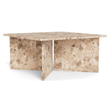 Load image into Gallery viewer, Vega Lavish Marble Coffee Table In Brown With Square Top 90cm
