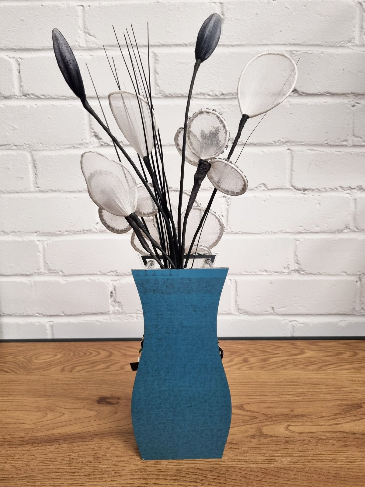Gossamer Nylon Flower In A Mirrored Vase With Stunning Detail