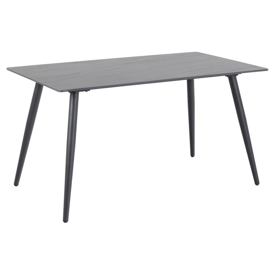 Gray metal table on a white background