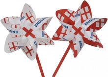 Load image into Gallery viewer, Garden Windmill Pair Of England St George Flag Design Fun Supporter Decorations
