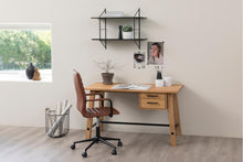 Load image into Gallery viewer, Winslow Swivel Desk Chair -Stylish Slim Design Leather Look Office Desk Chair With Arm Rests And Solid Gas Lift Metal Base
