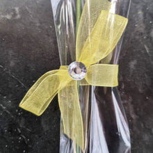 Load image into Gallery viewer, Single Wooden Rose Bud in Cellophane and Ribbon - Choose from 20 Colours

