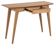 Load image into Gallery viewer, Wooden desk with a drawer on a white background
