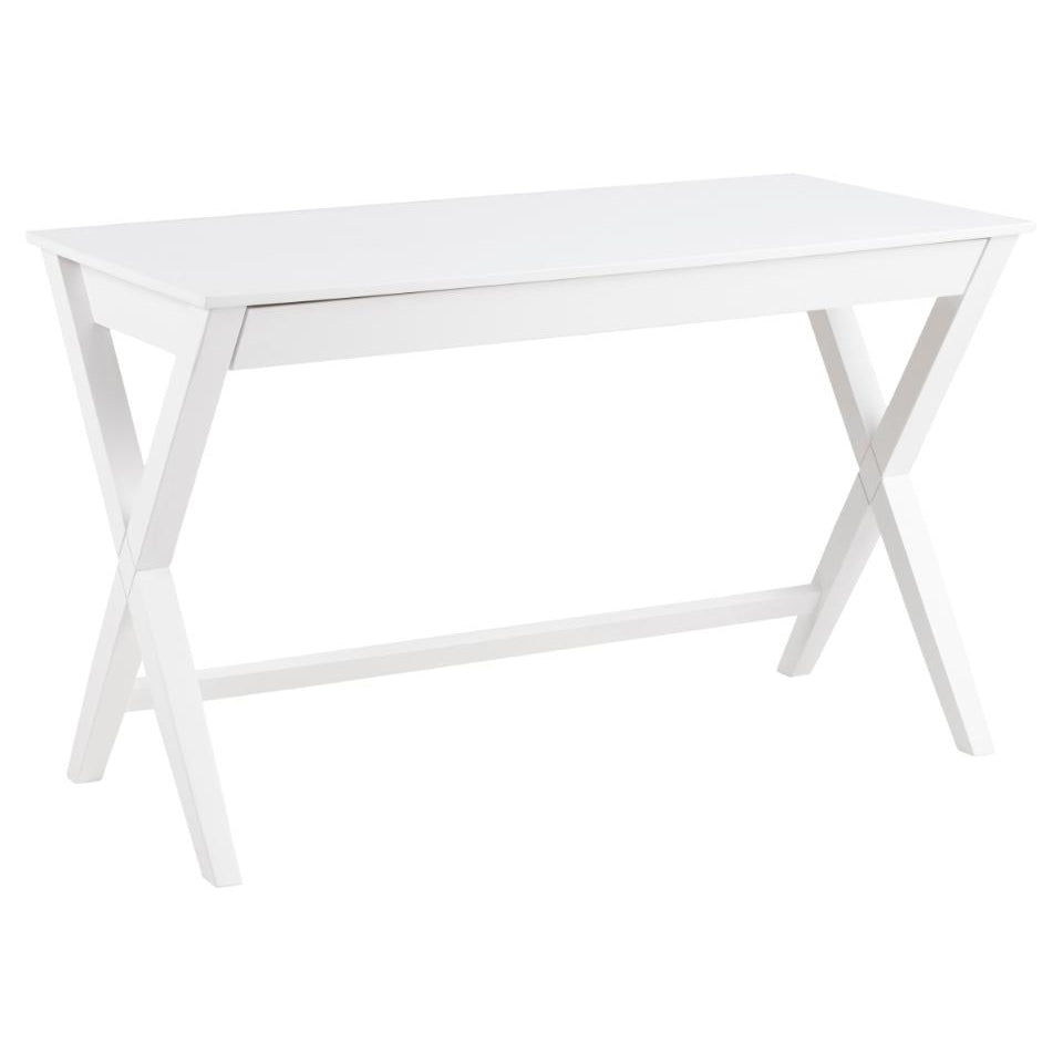 Writex White Office Desk Bureau With Large Top And Drawer 120x60cm